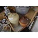 PARKER & SONS BISHOPSGATE STONEWARE FLAGON PLUS ONE OTHER (2)