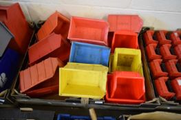 BOX OF VARIOUS PLASTIC WORKSHOP TIDY TRAYS