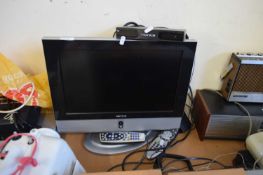 SMALL DM TECH FLATSCREEN TV AND DIGIBOX