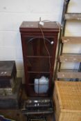 SMALL MAHOGANY DISPLAY CABINET WITH GLAZED DOOR