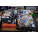 TWO BOXES OF MIXED DVDS