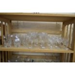 MIXED LOT VARIOUS CLEAR DRINKING GLASSES AND TUMBLERS