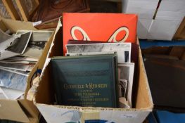BOX CONTAINING BOOKS AND EPHEMERA TO INCLUDE ILLUSTRATED DICTIONARY OF GARDENING, GLENFIELD &