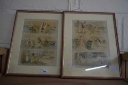 PAIR OF FRAMED 19TH CENTURY COMICAL PRINTS 'OLD CHROMER'