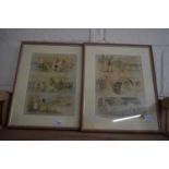 PAIR OF FRAMED 19TH CENTURY COMICAL PRINTS 'OLD CHROMER'