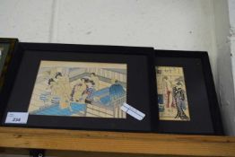 TWO JAPANESE PRINTS OF GEISHAS