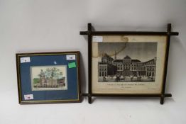 Copper engraving, "Le Palais de Justice", Paris, c1800, together with a modern print of Alexandria