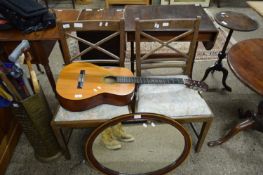 PAIR OF 19TH CENTURY OAK DINING CHAIRS WITH X-FORMED BACKS