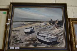 OIL ON BOARD BY JASON PARTNER OF FISHING BOATS