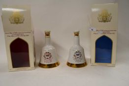 WADE COMMEMORATIVE WHISKY BELLS TO MARK THE BIRTHS OF PRINCE WILLIAM OF WALES AND PRINCE HENRY OF