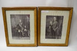 FRAMED BLACK AND WHITE PHOTOGRAPHS - COLONEL R S S BADEN-POWELL AND ONE OTHER (2)