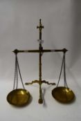 PAIR OF VINTAGE BRASS BEAM SCALES