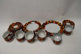 QUANTITY OF ANSLEY HARLEQUIN TABLE WARES