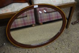 OVAL MAHOGANY FRAMED MIRROR