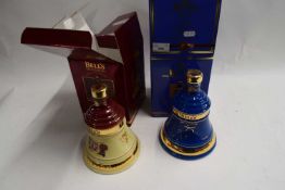 BELLS SCOTCH WHISKY DECANTER 75TH BIRTHDAY OF HM QUEEN ELIZABETH II AND CHRISTMAS DECANTER 1996,