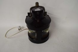 SMALL METAL CASED SHIPS LAMP WITH LATER ELECTRICAL CONVERSION