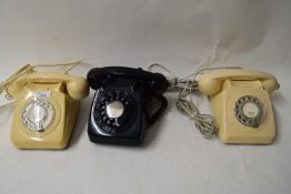 THREE VINTAGE TELEPHONES