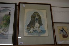 WATERCOLOUR OF A HUNTING DOG