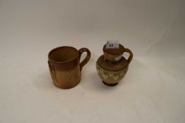 SMALL DOULTON STONEWARE JUG TOGETHER WITH A FURTHER SMALL MUG (2)