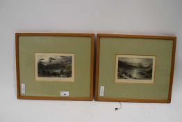 LAKE DISTRICT INTEREST - TWO COLOURED ENGRAVINGS, 'GRASMERE FROM LOUGHRIGG FELL' AND 'GRASMERE