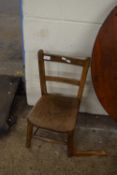 EARLY 20TH CENTURY ELM SEATED CHILD'S CHAIR