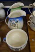 TWO ART NOUVEAU STYLE WASH JUGS AND SIMILAR CHAMBER POT