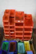 QUANTITY OF RED PLASTIC WORKSHOP TIDY TRAYS
