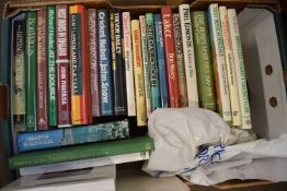 BOX OF BOOKS ON CRICKET