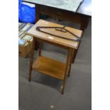 SMALL EARLY 20TH CENTURY OAK TWO-TIER OCCASIONAL TABLE