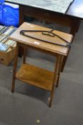 SMALL EARLY 20TH CENTURY OAK TWO-TIER OCCASIONAL TABLE