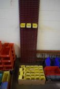 YELLOW PLASTIC WORKSHOP TIDY TRAYS AND RACKING