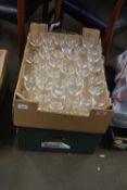 TWO BOXES OF GLASS WARE