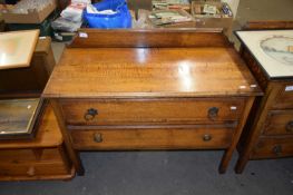 OAK TWO-DRAWER CHEST WITH RINGLET HANDLES