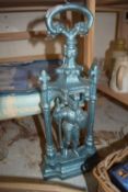 PAINTED CAST IRON FIGURAL DOOR STOP