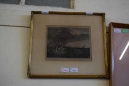 Douglas Ion Smart RE (British 20th Century), Fishing, inshore waters, coloured etching, signed. *