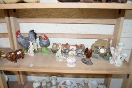 MIXED LOT : VARIOUS ASSORTED ORNAMENTS TO INCLUDE BESWICK BEATRIX POTTER MODEL AND MANY OTHERS