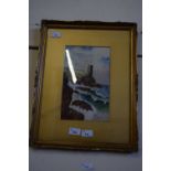 British, 20th century, seascape, watercolour signed 'MCF', dated (1920),11x7ins, framed, mounted and