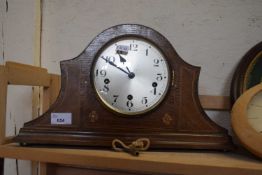 EDWARDIAN MAHOGANY CASED MANTEL CLOCK