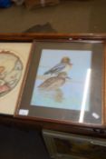 MIXED LOT : STUDY OF GIRL WITH DUCKS, WATERCOLOUR, LABEL TO REVERSE, 'CUNNINGHAM, THREADNEEDLE ST,