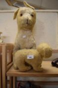 TWO VINTAGE SOFT TOY DOGS