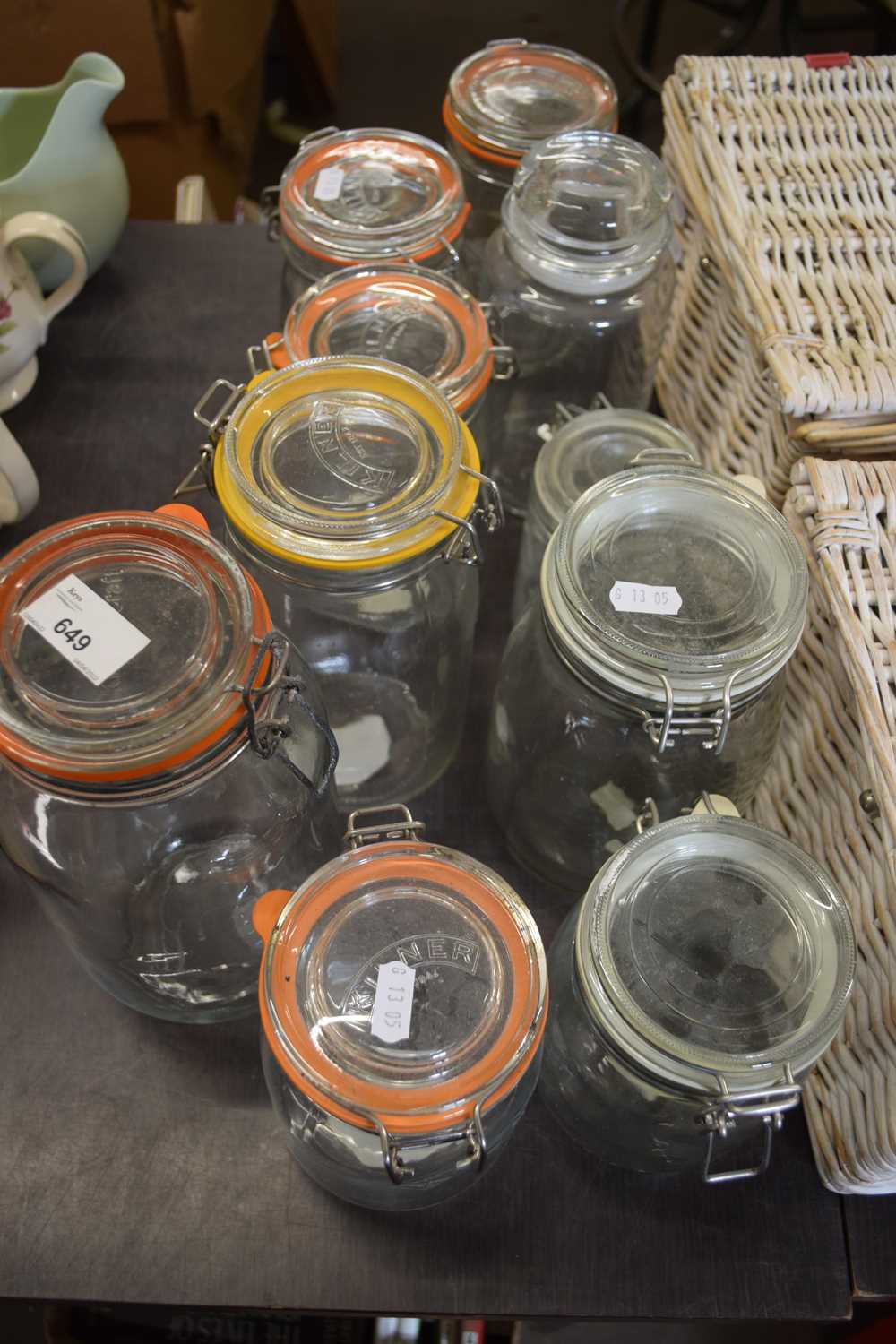 QUANTITY OF KILNER AND OTHER KITCHEN STORAGE JARS