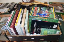 ONE BOX OF BOOKS - GOLF AND FOOTBALL INTEREST