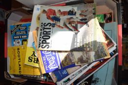 ONE BOX VARIOUS VINTAGE MAGAZINES TO INCLUDE SPORTS, FARMING AND OTHER INTERESTS