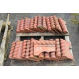 Quantity of Victorian red rope top path edgings