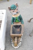 Fox garden ornament, height 50cm, length 50cm