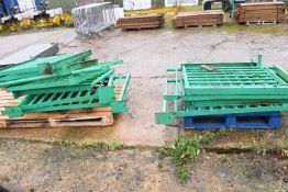 Two pallets of metal railings, height approx 115cm