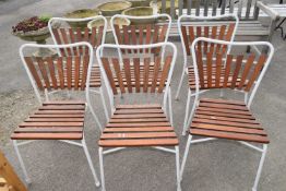 Set of six garden chairs