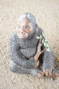 Composite statue of a gorilla, height approx 28cm