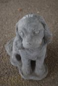 Garden ornament formed as a dog, height 25cm