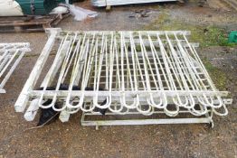 Quantity of metal railings, height approx 130cm